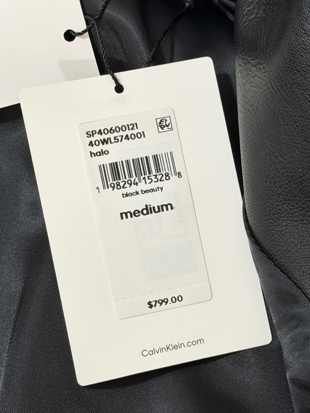 NWT Calvin Klein Studio Lamb Leather Car Coat - Picture 8 of 10